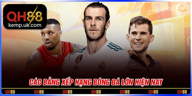 Bảng xếp hạng của các giải đấu bóng đá lớn hiện nay