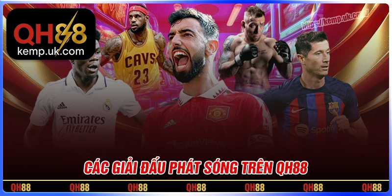 Các giải đấu được phát sóng trên QH88 - Đặt cược, thắng lớn