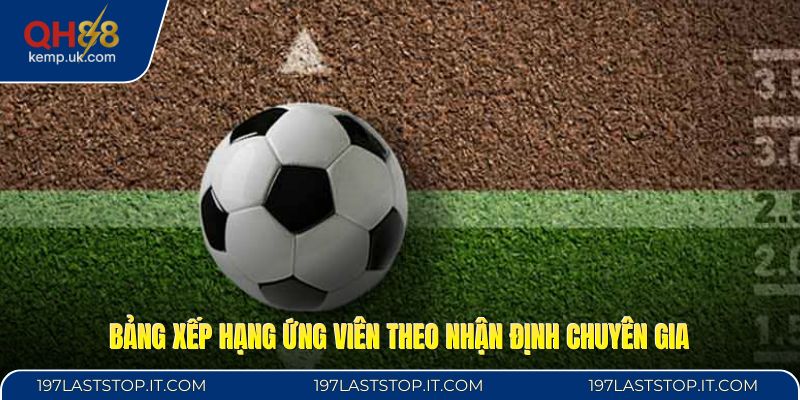 Bảng xếp hạng ứng viên theo nhận định chuyên gia