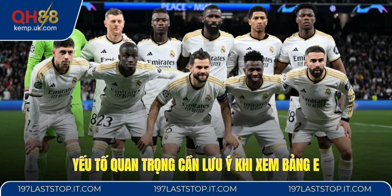 Yếu tố quan trọng cần lưu ý khi xem bảng E